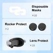 Silicone Cover Set Compatible with Meta Quest 3S Accessories,VR Protector Face Cover,Controller Grips,Front Shell Headset Cover Lens Protective Cover