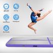 Inflatable AirTrack Air Track Gymnastics Tumbling Floor Mat with Electric Pump Purple 3x1x0.1m