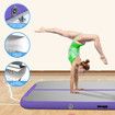 Inflatable AirTrack Air Track Gymnastics Tumbling Floor Mat with Electric Pump Purple 3x1x0.1m