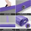 Inflatable AirTrack Air Track Gymnastics Tumbling Floor Mat with Electric Pump Purple 3x1x0.1m