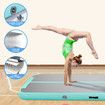 Inflatable Airtrack Air Track Gymnastics Mat Tumbling with Electric Pump 3x1x0.1m Green