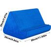 Tablet Stand Pillow with Pocket, Lazy Holder Stand for Bed Sofa,Compatible with iPads Tablets Smartphones Books Magazines (Blue)