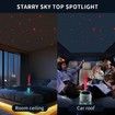 Humidifier USB Powered with Starry Sky Projection Timer Function for 6-8 Hours Auto Shut-off and Colorful Lighting Design Ideal for Bedroom (White)