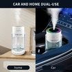 Humidifier USB Powered with Starry Sky Projection Timer Function for 6-8 Hours Auto Shut-off and Colorful Lighting Design Ideal for Bedroom (White)