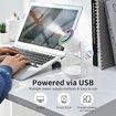 Humidifier USB Powered with Starry Sky Projection Timer Function for 6-8 Hours Auto Shut-off and Colorful Lighting Design Ideal for Bedroom (White)