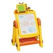 2 in 1 Art Easel for Kids, Building Blocks, Drawing Board with Painting Accessories Yellow