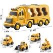 Construction Truck Boy Toys for Age3+,Engineering Transport Vehicle Carrier Truck,Kids Excavator Crane Gifts Toys