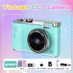 48 MP Digital Camera, 16x Zoom with 2.4 Inch HD Display, Portable Compact Small Camera for Vlogging Photography (Green)
