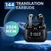 Ai Language Translation Earbuds Real Time, 3 in 1 Real Time Translator Earbuds in Real Time 144 Languages, Translation Headphones Wireless Bluetooth