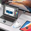 Rechargeable USB Bluetooth Wireless Mouse for Laptop PC, Mac,Programmable Buttons,Easy Thumb Control,Adjustable Angle & Connect RGB Light(White)