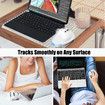 Rechargeable USB Bluetooth Wireless Mouse for Laptop PC, Mac,Programmable Buttons,Easy Thumb Control,Adjustable Angle & Connect RGB Light(White)