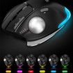 Rechargeable USB Bluetooth Wireless Mouse for Laptop PC, Mac,Programmable Buttons,Easy Thumb Control,Adjustable Angle & Connect RGB Light(Black)