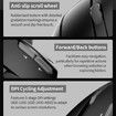 Rechargeable USB Bluetooth Wireless Mouse for Laptop PC, Mac,Programmable Buttons,Easy Thumb Control,Adjustable Angle & Connect RGB Light(Black)
