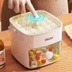 Portable Large Capacity Ice Maker with ABS Storage Tray For Fridge Kitchen Perfect for Parties,Outdoor Events Color White