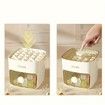 Portable Large Capacity Ice Maker with ABS Storage Tray For Fridge Kitchen Perfect for Parties,Outdoor Events Color White