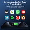 Wireless CarPlay Adapter for iPhone,Mini Size for Apple CarPlay Adapter,Convert Wired to Wireless with Extension Cable,Stable Control & No Delay