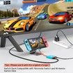 Portable Switch TV Adapter Support 4K/60HZ TV Dock Mode Compatible Steam Deck Switch OLED with HDMI2.0 USB3.0 Port USB C-Blue