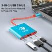Portable Switch TV Adapter Support 4K/60HZ TV Dock Mode Compatible Steam Deck Switch OLED with HDMI2.0 USB3.0 Port USB C-Blue