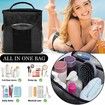Portable Shower Caddy, Large Capacity Shower Caddy Tote Bag for College Dorm Room Essentials,Quick Dry Hanging Toiletry Bag for Travel-Grey