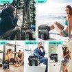Portable Shower Caddy, Large Capacity Shower Caddy Tote Bag for College Dorm Room Essentials,Quick Dry Hanging Toiletry Bag for Travel-Grey