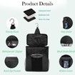 Portable Shower Caddy, Large Capacity Shower Caddy Tote Bag for College Dorm Room Essentials,Quick Dry Hanging Toiletry Bag for Travel-Black