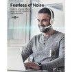 USB Computer Headset with Clear Chat Microphone,Lightweight On-Ear Wired Headset for MS Teams,Skype,Webinars,Call Center and More (White)