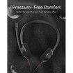 5 Pack USB Computer Headset with Clear Chat Microphone,Lightweight On-Ear Wired Headset for MS Teams,Skype,Webinars,Call Center and More (Black)