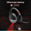 Dual Wireless Gaming Headset with Mic for PS5,PS4,PC,2.4GHz Wireless & Bluetooth 5.3,100 Hr Battery,50mm Drivers,Lightweight & RGB Lighting - DarkRed