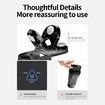 Portable Blender Cordless Self-Cleaning Mini Blender with Lid Silent Mini Travel Blender with Stainless Steel Blades USB Charging Color Black