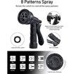 75ft Expandable Garden Hose with Multi-Function Nozzle, Leak-Proof Nano Rubber Latex Construction, and Durable Brass Connectors