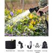 75ft Expandable Garden Hose with Multi-Function Nozzle, Leak-Proof Nano Rubber Latex Construction, and Durable Brass Connectors