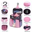 Mesh Shower Caddy Portable Camping Quick Dry Hanging Shower Organiser Basket Toiletry Bag College Dorm Room Essentials-Pink