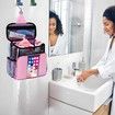 Mesh Shower Caddy Portable Camping Quick Dry Hanging Shower Organiser Basket Toiletry Bag College Dorm Room Essentials-Pink