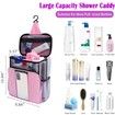 Mesh Shower Caddy Portable Camping Quick Dry Hanging Shower Organiser Basket Toiletry Bag College Dorm Room Essentials-Pink