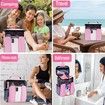 Mesh Shower Caddy Portable Camping Quick Dry Hanging Shower Organiser Basket Toiletry Bag College Dorm Room Essentials-Pink