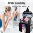 Mesh Shower Caddy Portable Camping Quick Dry Hanging Shower Organiser Basket Toiletry Bag College Dorm Room Essentials-Black
