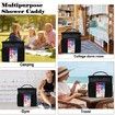 Mesh Shower Caddy Portable Camping Quick Dry Hanging Shower Organiser Basket Toiletry Bag College Dorm Room Essentials-Black