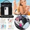 Mesh Shower Caddy Portable Camping Quick Dry Hanging Shower Organiser Basket Toiletry Bag College Dorm Room Essentials-Black