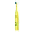 Yellow Rechargeable Electric Toothbrush Rotating Round Head Soft Bristles Includes 4 Brush Heads