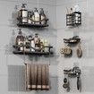 Shower Caddy, 5 Pack Rustproof Stainless Steel Bath Organizers With Large Capacity, No Drilling Shelves for Bathroom Storage & Home Decor