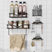 Shower Caddy, 5 Pack Rustproof Stainless Steel Bath Organizers With Large Capacity, No Drilling Shelves for Bathroom Storage & Home Decor