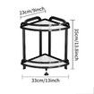 Shower Corner Shelf Caddy 2 Shelf Shower Organizer Corner No Drill Shower Storage Rust Proof Bathroom Corner Wall Shelf Shampoo Holder Black