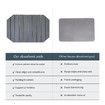 Dark Gray 60*39cm Octagonal Diatomaceous Earth Drying Mat Foldable Multifunctional Water Absorbent for Kitchen Countertops