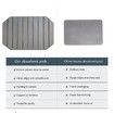 Light Gray 60*39cm Octagonal Diatomaceous Earth Drying Mat Foldable Multifunctional Water Absorbent for Kitchen Countertops