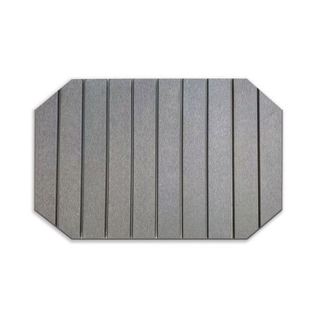 Light Gray 60*39cm Octagonal Diatomaceous Earth Drying Mat Foldable Multifunctional Water Absorbent for Kitchen Countertops