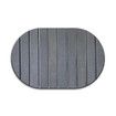 Dark Gray 60*39cm Oval Diatomaceous Earth Drying Mat Foldable, Multifunctional Water Absorbent for Kitchen Countertops