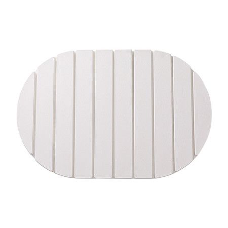 White 60*39cm Oval Diatomaceous Earth Drying Mat Foldable, Multifunctional Water Absorbent for Kitchen Countertops