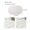 White 60*39cm Oval Diatomaceous Earth Drying Mat Foldable, Multifunctional Water Absorbent for Kitchen Countertops