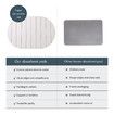 White 60*39cm Oval Diatomaceous Earth Drying Mat Foldable, Multifunctional Water Absorbent for Kitchen Countertops