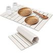 White 60*39cm Foldable Diatomaceous Earth Drying Mat Multifunctional Absorbent for Kitchen Bathroom Countertops